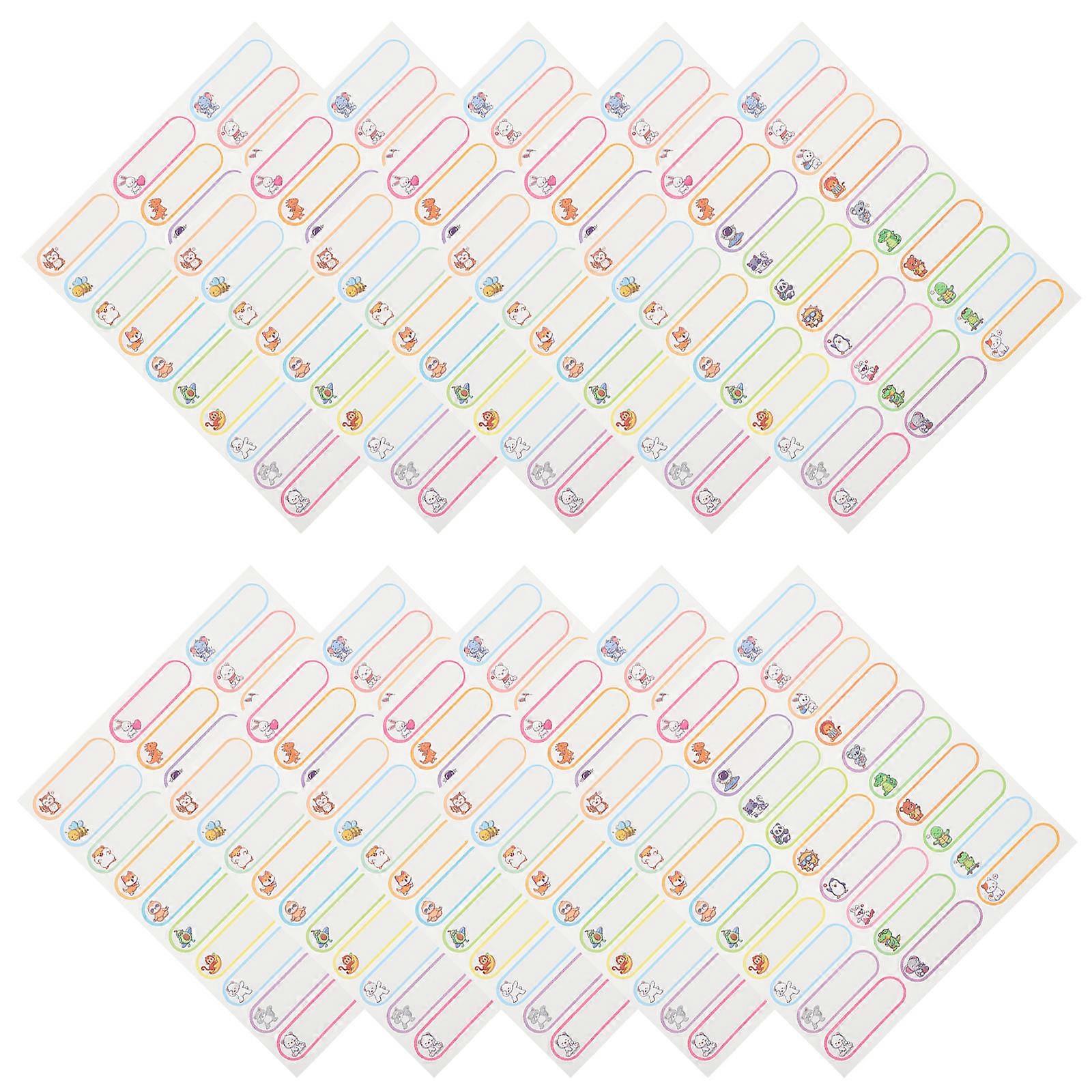 Waterproof Name Tags Paper Name Labels for Decoration 10 Sheets Pack