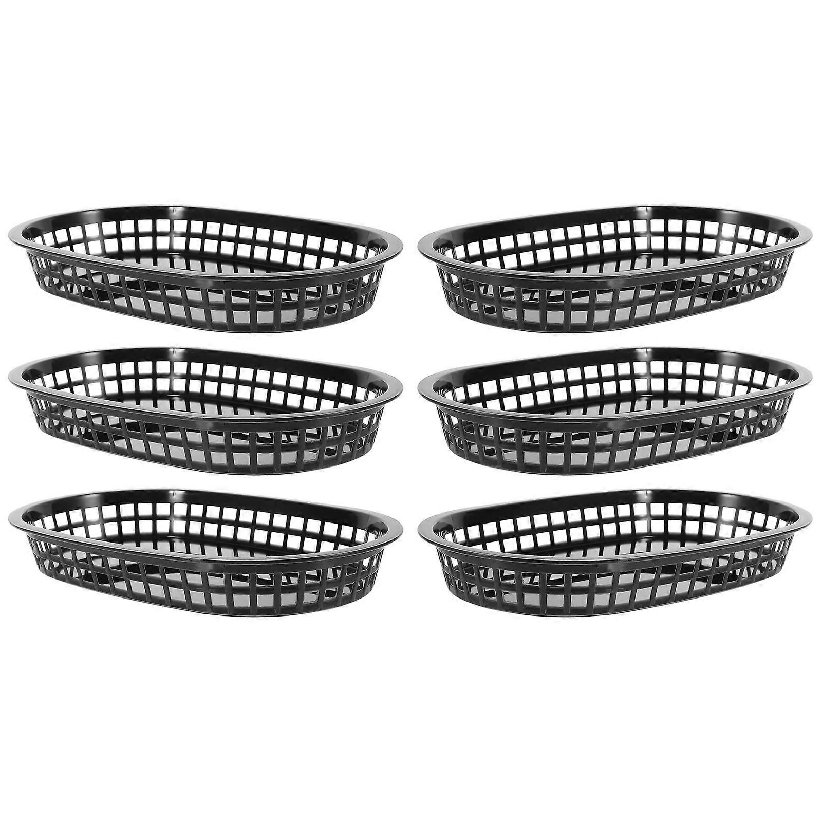Bread Holder Food Serving Baskets for 12Pcs Oval Baskets