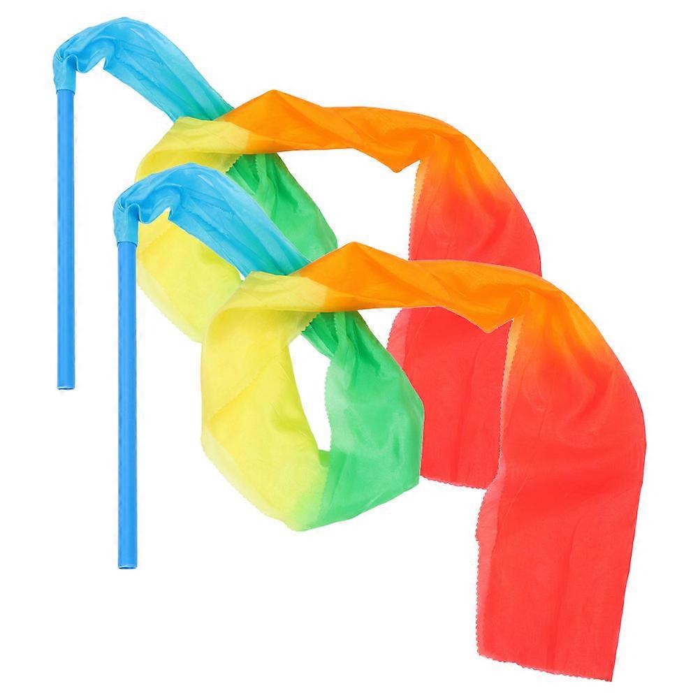 Dance Ribbons Ribbon Wand for Gymnastics Performance 10Pcs Set