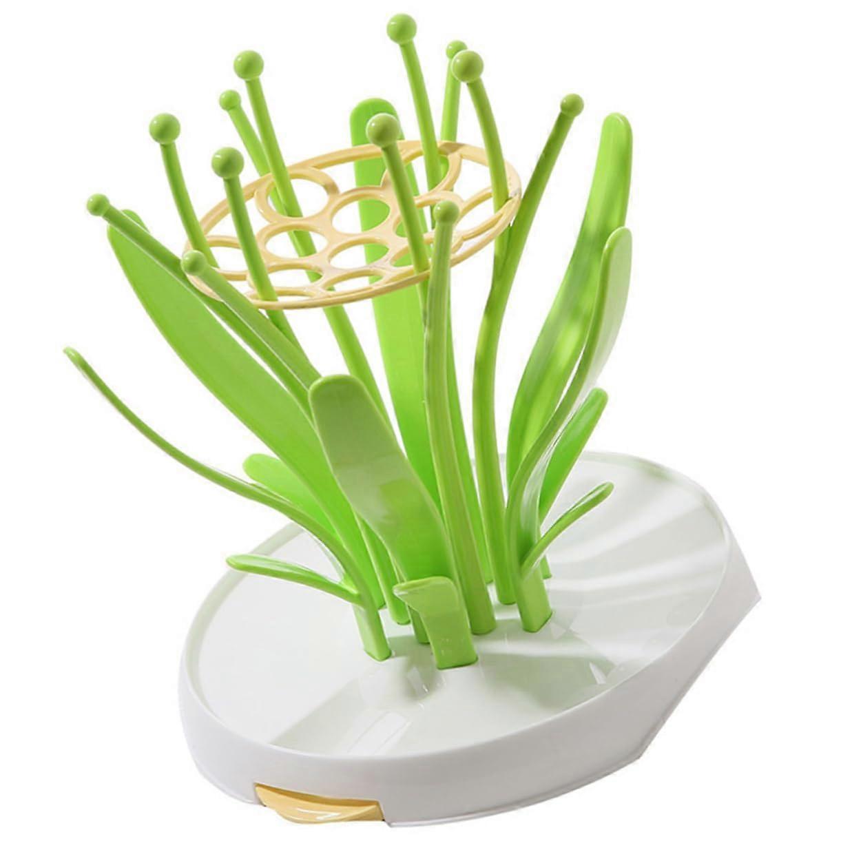 Baby Bottle Drying Rack with Removable Drip Tray, SpaceSaving Storage Stand for Multiple Bottles