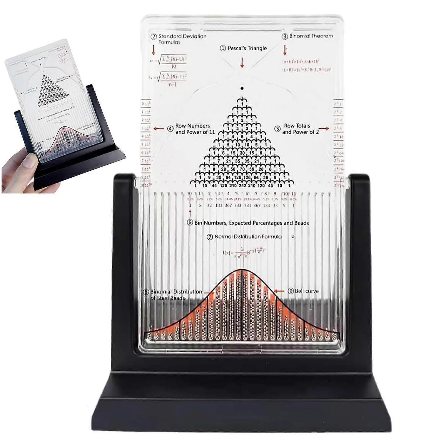 Desktop Galton Board Probability Distribution Model with Visual Bell Curve for Physics Lab Teaching