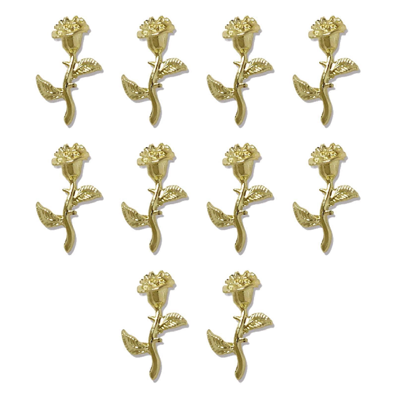 10Pcs Nail Decorations Creative Shape Vibrant Color Rust-proof Stunning Visual Effect Multipurpose