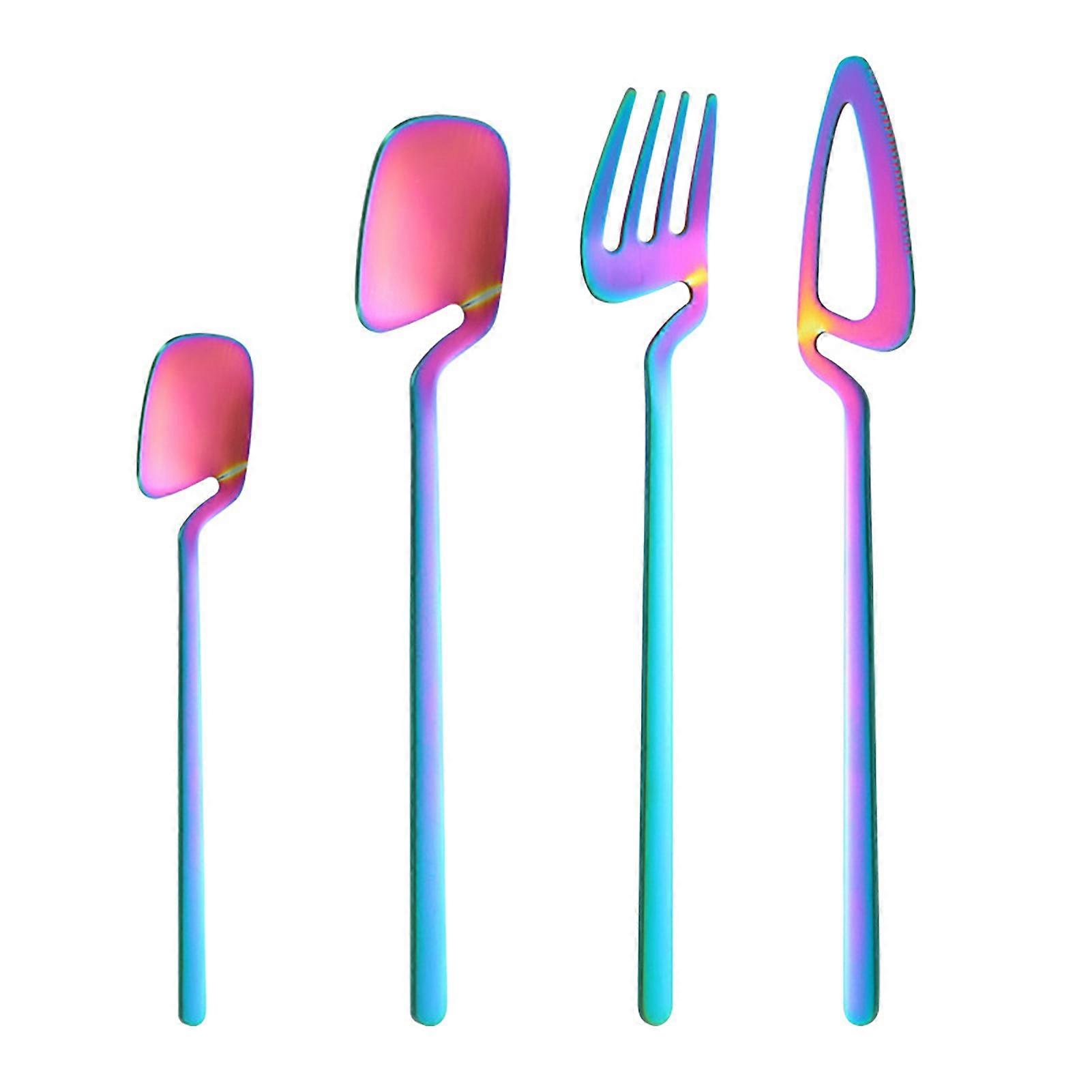 Stainless Steel Tableware Set with Ergonomic Handle and Rustproof Design