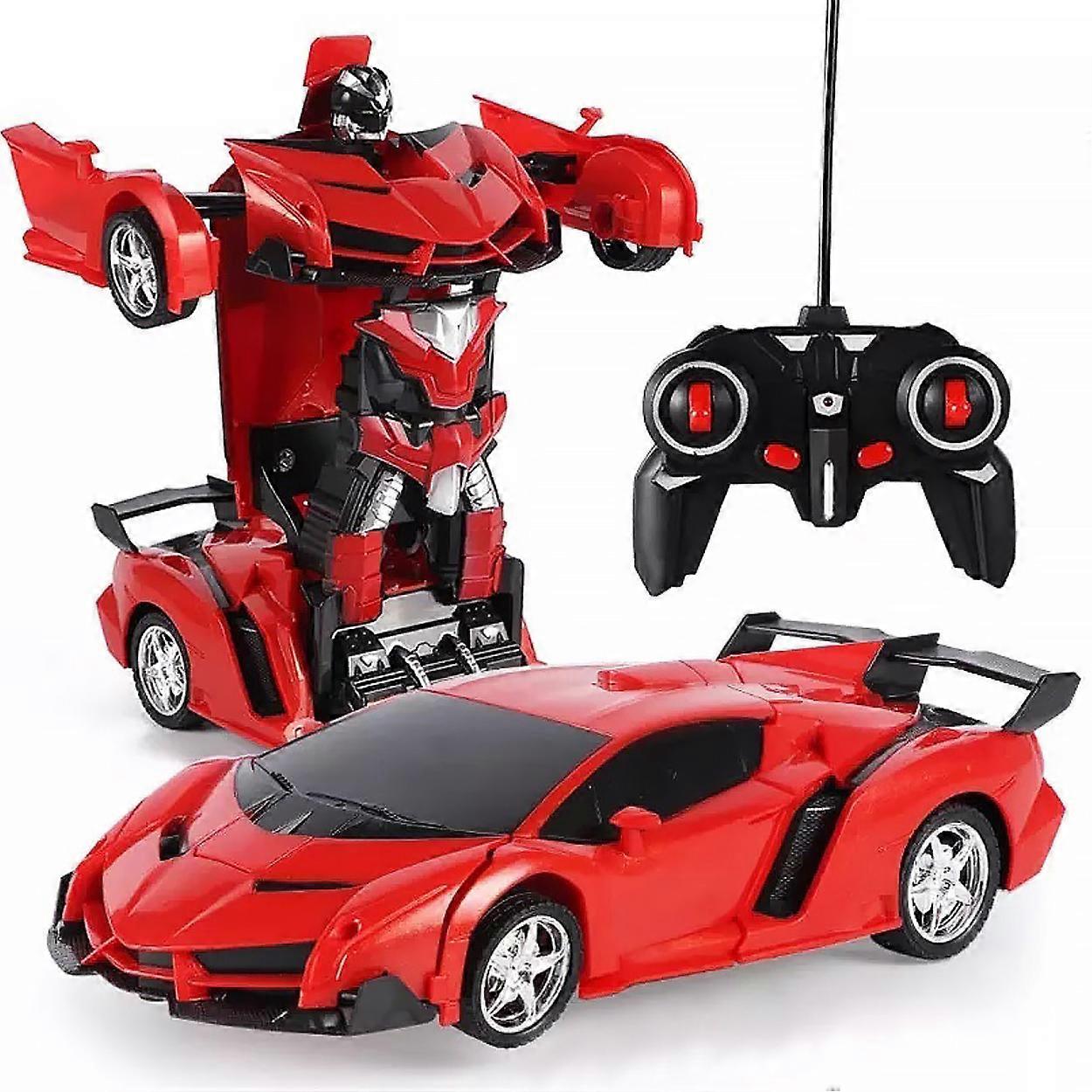 Remote-Controlled Red Autobot Robot Car