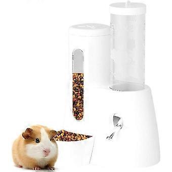 Bouteille d'eau et distributeur de nourriture 2 en 1 pour hamster - Conception anti-fuite et peu encombrante pour petits animaux (125 ml)