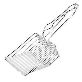Stainless Steel Cat Litter Scoop – Deep‑Shovel Design, Hook Handle, Leak‑Proof Hole, Ideal for Small Pet Litter Boxes