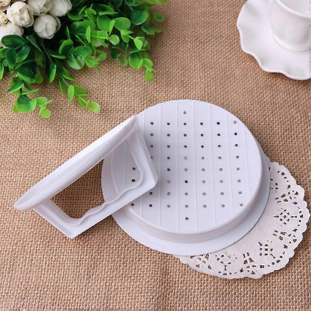 Patty Maker Hamburger Press Portable PP White 1Pack Kitchen Accessory
