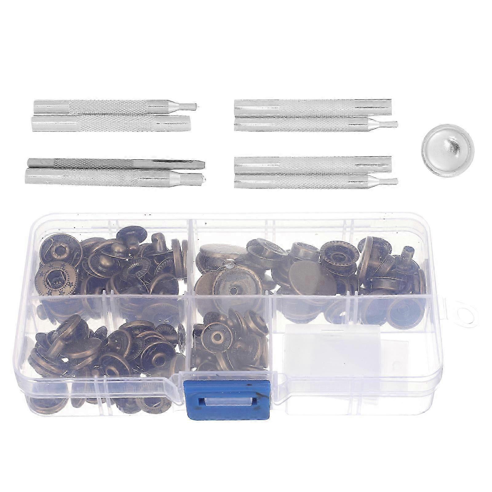 Snap Buttons Snaps Kit for DIY Projects 200Sets with Installation Tools
