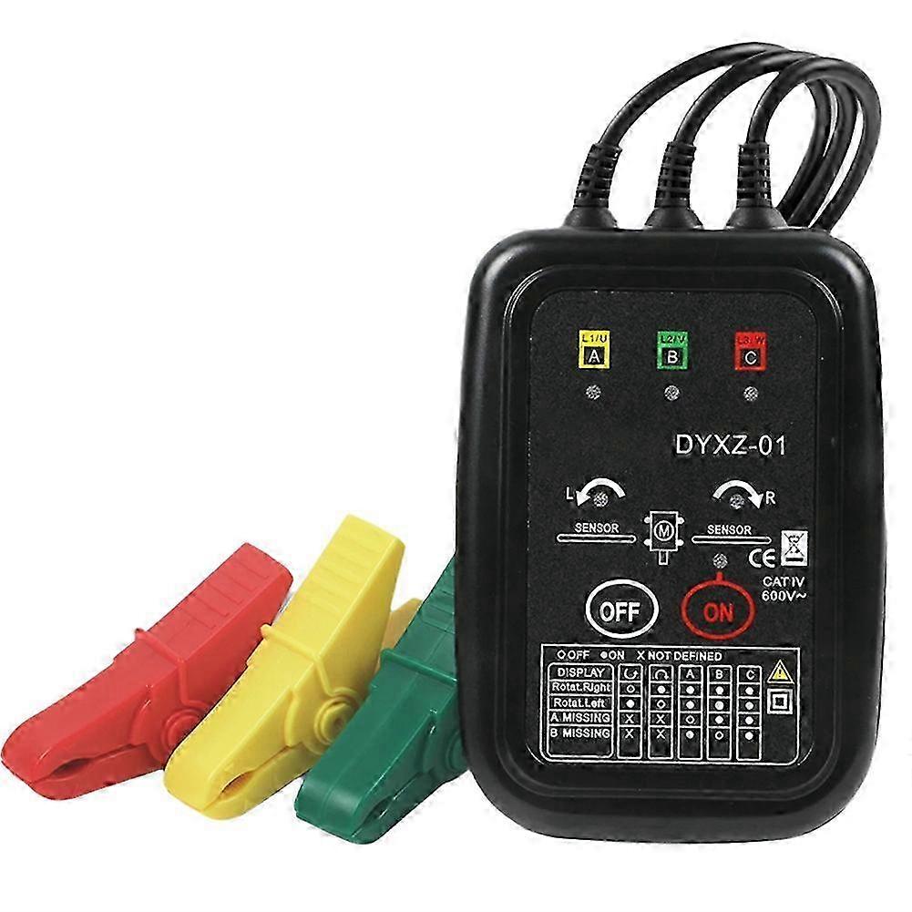 Non-Contact Voltage Tester with LED Display for Phase Sequence Detection and 3-Phase Testing