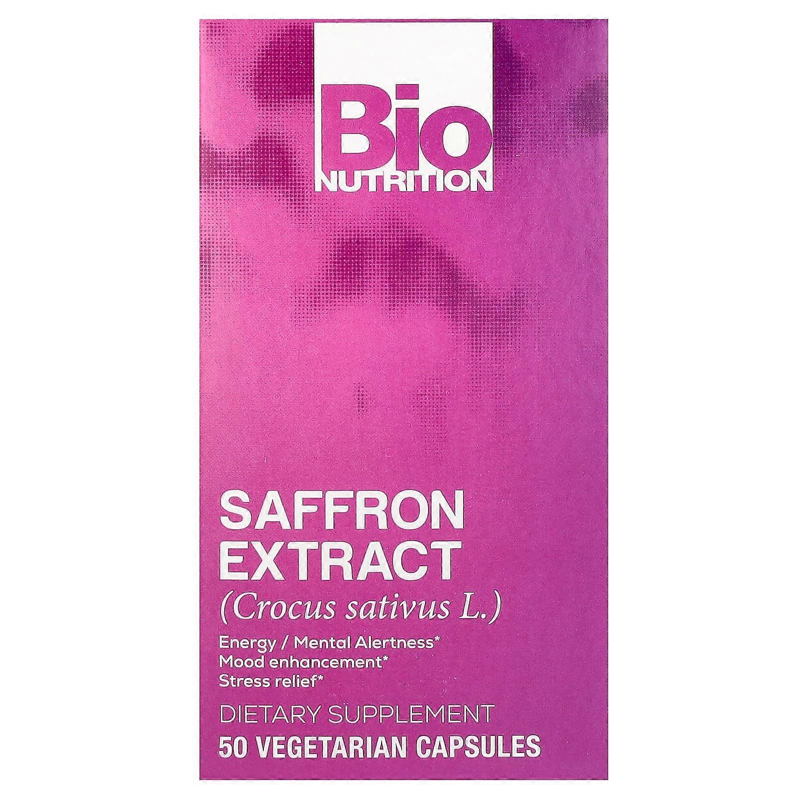 Bioernæring, safranekstrakt, 50 vegetarkapsler