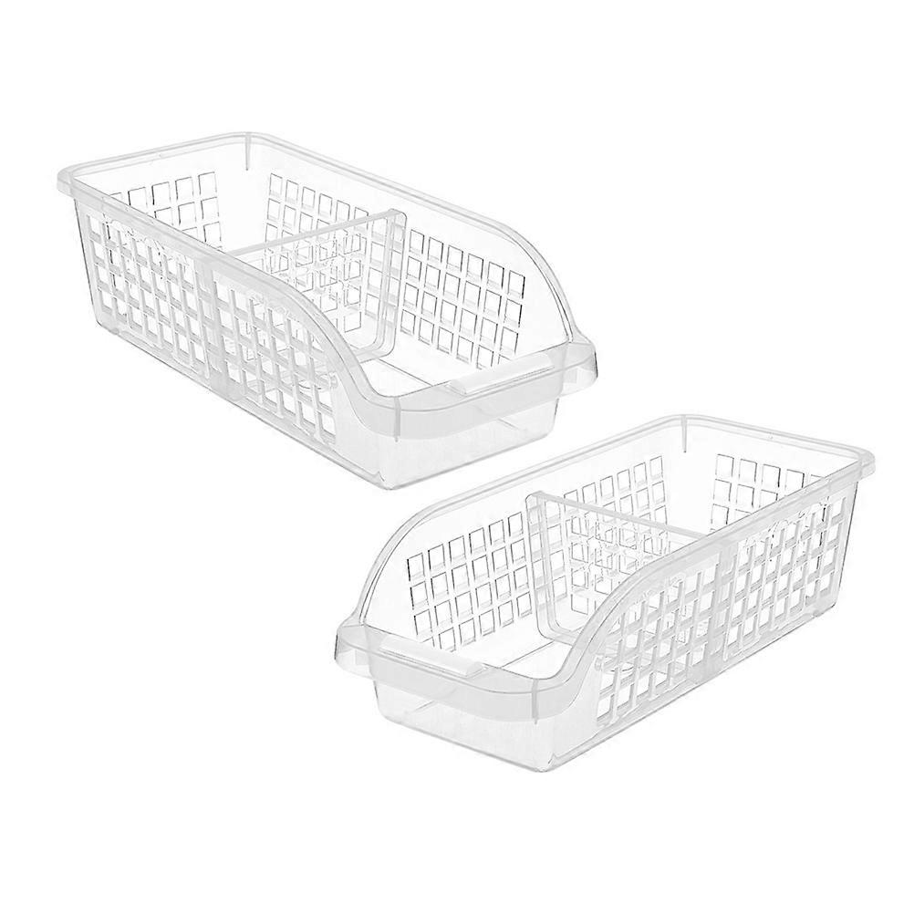 Fruits Vegetables Boxes Storage Containers for Refrigerator 2Pcs Plastic