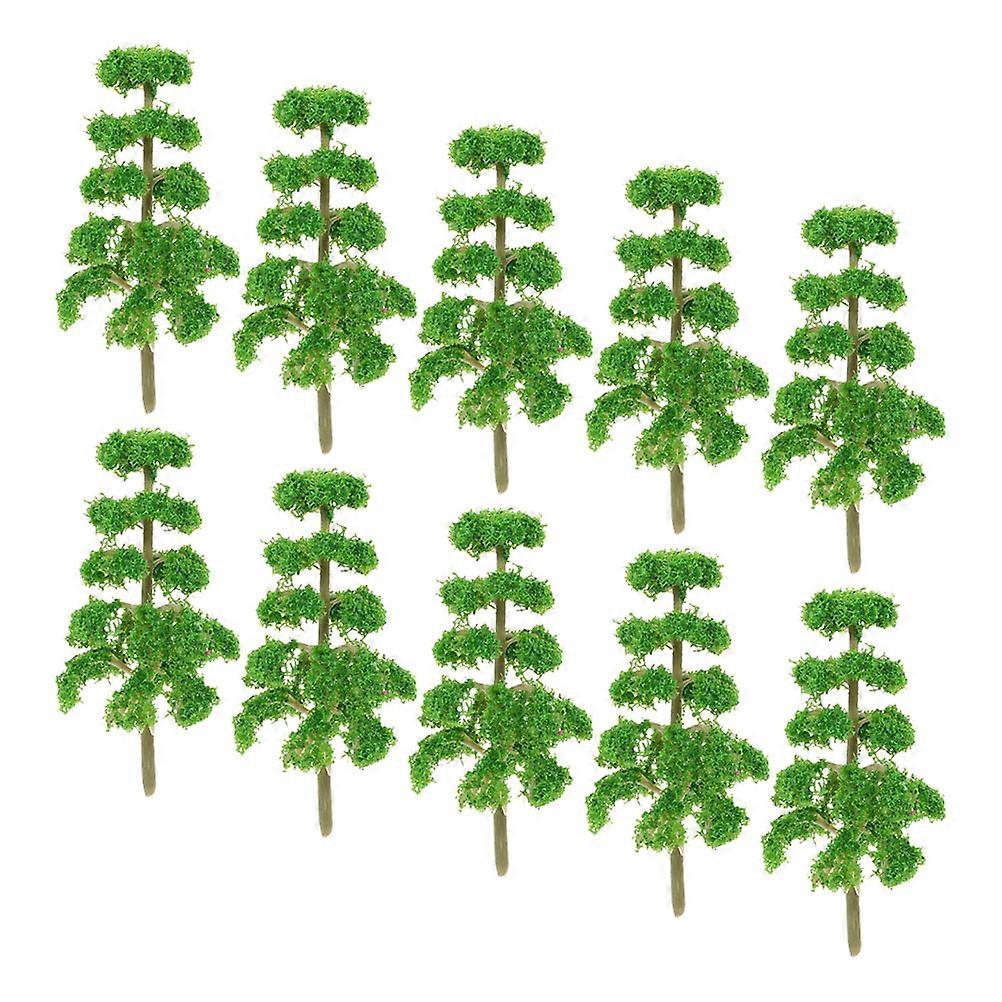 Model Tree Train Scenery Trees for Craft with 10Pcs Green Set