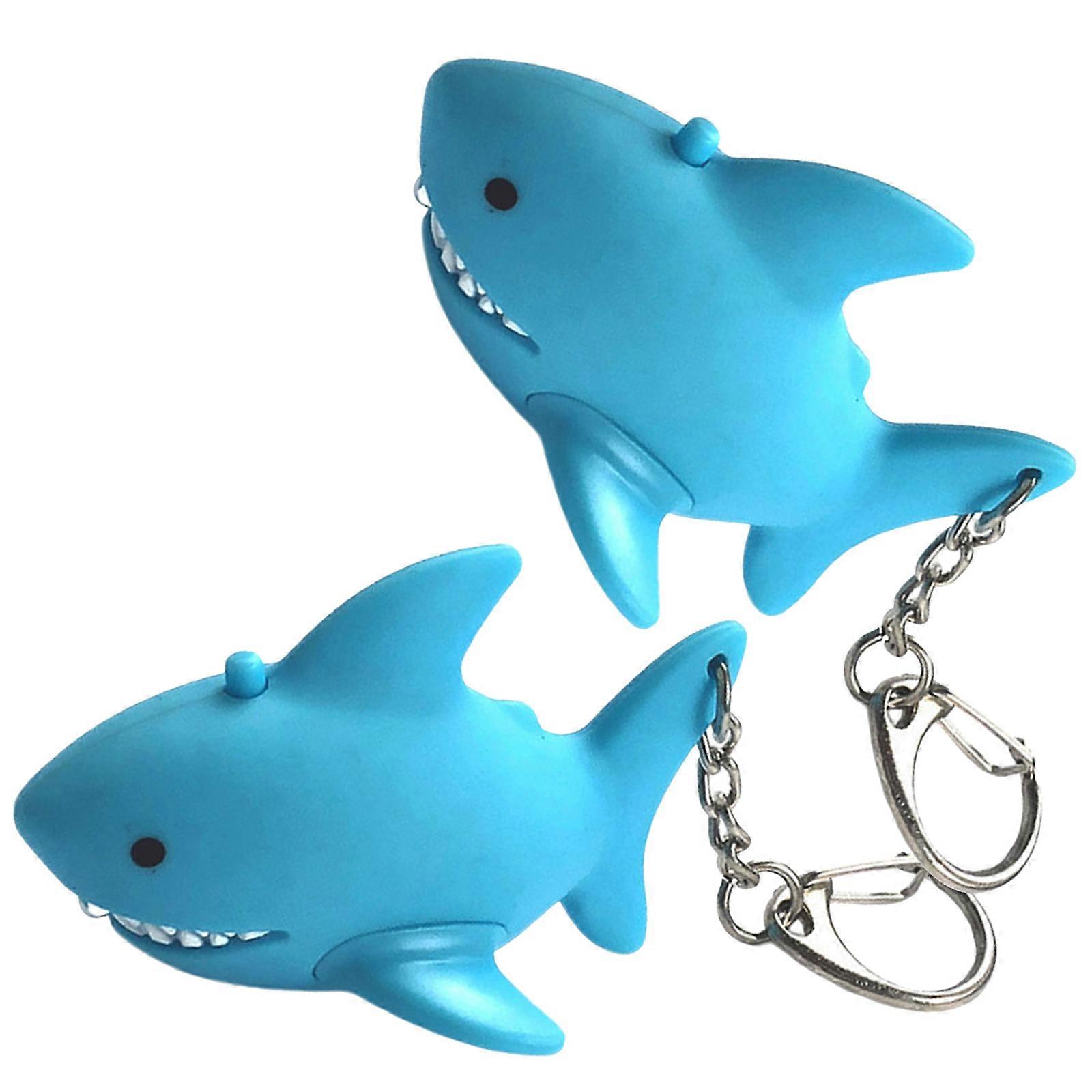 Keychains Shark Shape Keychains with Glowing Function 2Pcs for Kids Playing
