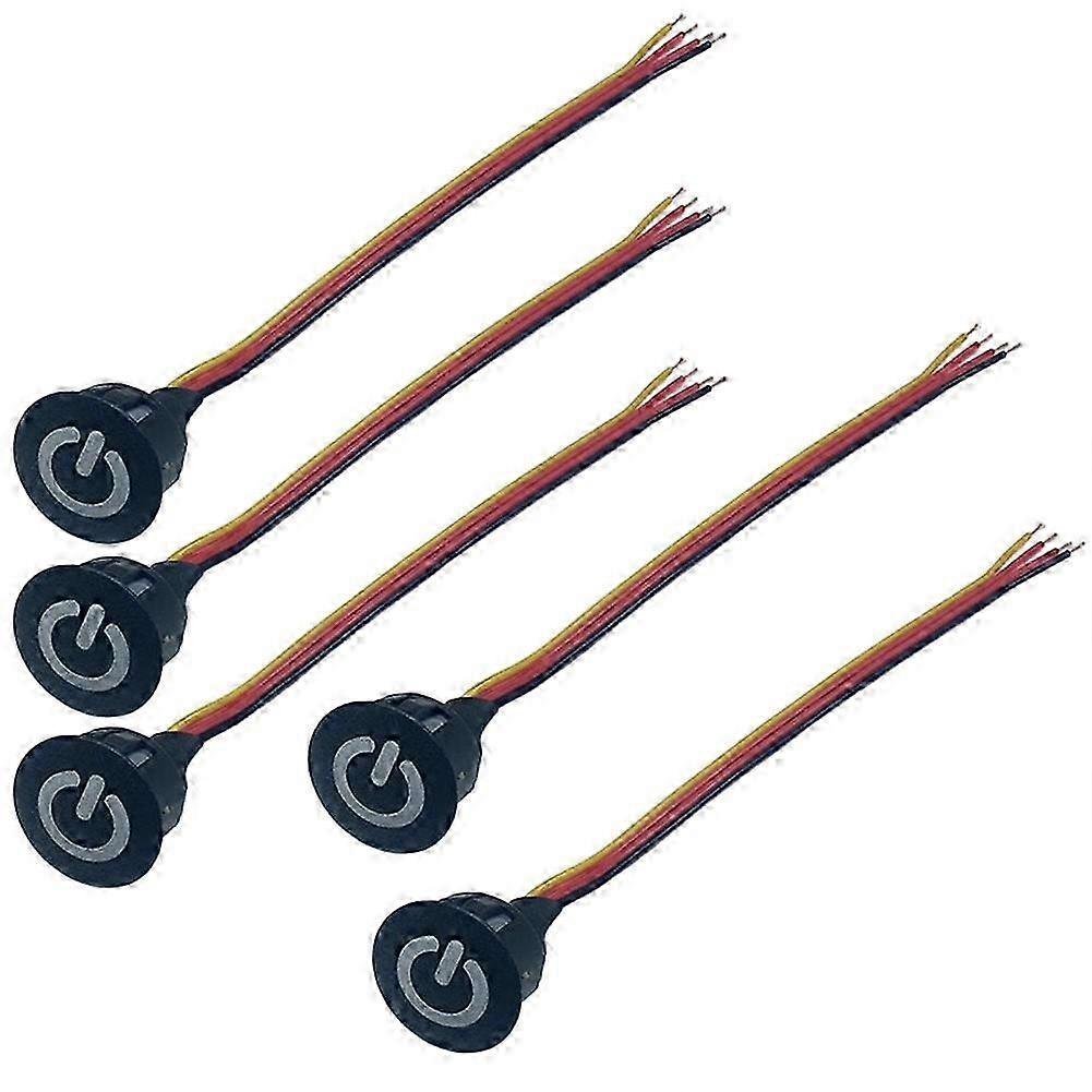 5Pack Dimmable Touch Sensor Button Smart Home Switch Controller compatible with DC3.7-24V Closet Corridor LED Strip Light Switch