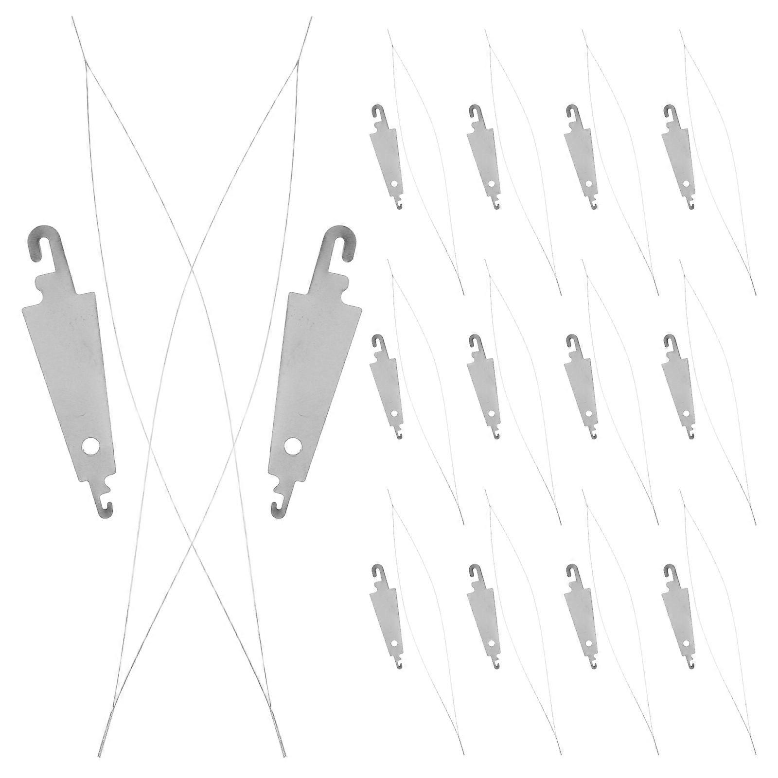 Sewing Needle Threading Tool Stainless Steel Needle Threaders 20Pcs Silver Hand
