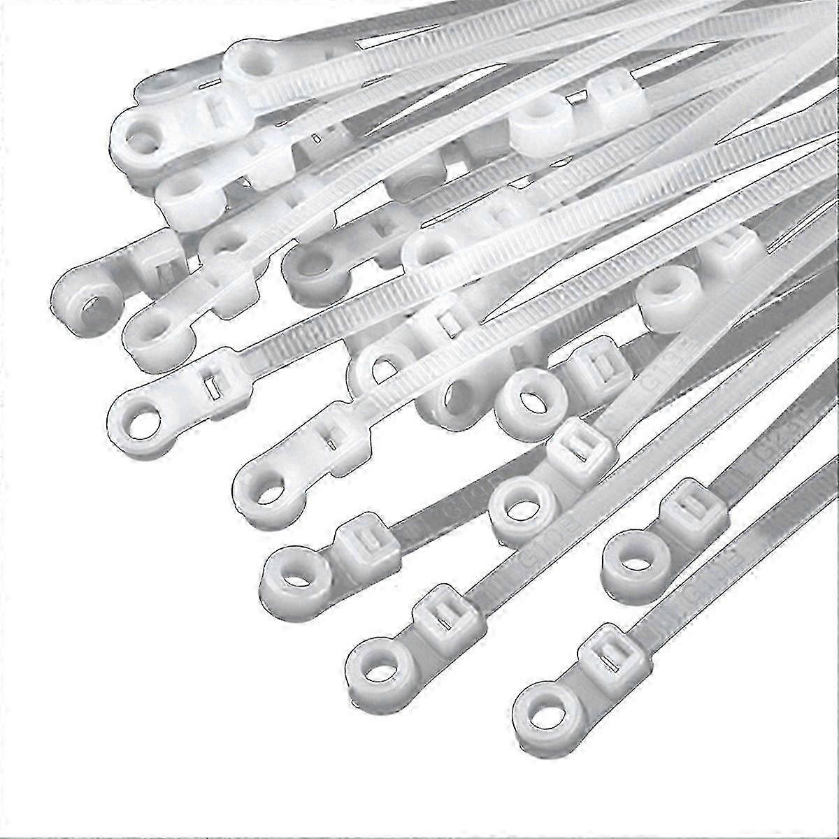 Nylon Cable Ties with Screw Hole - Self-Locking, Bundle Straps