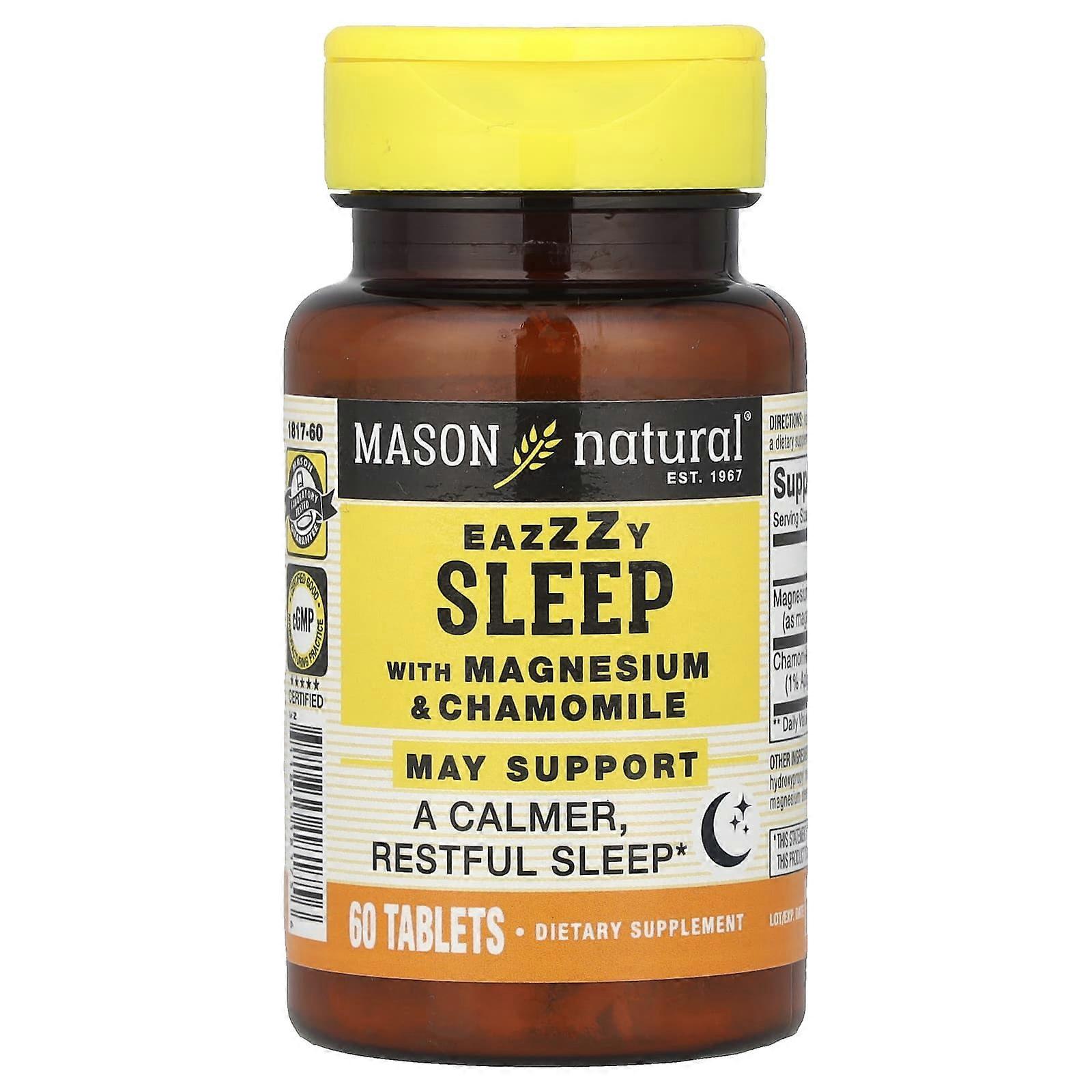 Mason Natural, Eazzzy Sleep, with Magnesium & Chamomile, 60 Tablets, 3-Pack