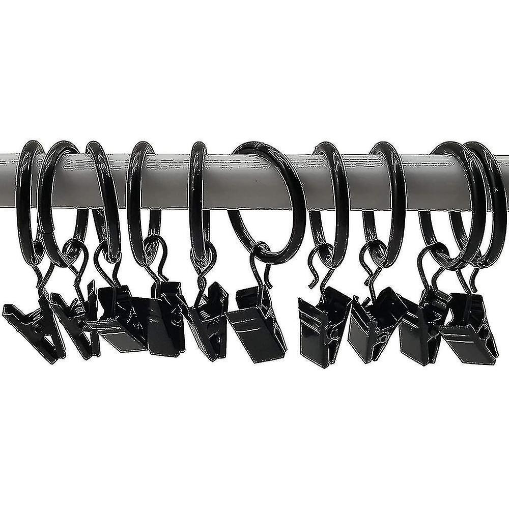 30 قطعة حلقات ستارة مع مقاطع ، مقاطع أقمشة قوية خطافات على التوتر -z