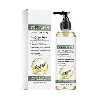 Collageen Lifting Body Oil, Hydraterende, Voedende en Huidverzachtende Body Moisturizer Olie, Dagelijkse Huidverzorging Collageen Olie voor Hals, Borst, Armen & Dijen, 100 ml