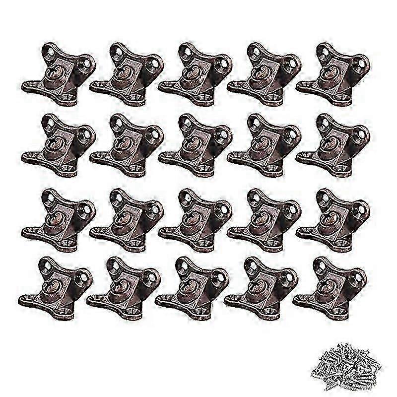 Removable Combination Butterfly Corner Code, Angle Corner Brackets, Heavy Duty Shelf Brackets, L Bracket, (Red Bronze)