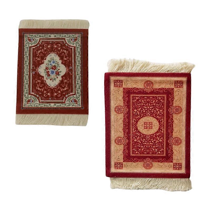 A69emini Persian Woven Coasters Carpet Pattern Coaster Dining Table Decoration Technology.