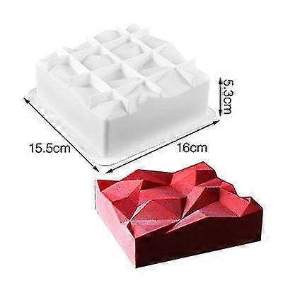 1pcs Diy Irregularity Geometry Large Silicone Cake Mold 3d Pan
