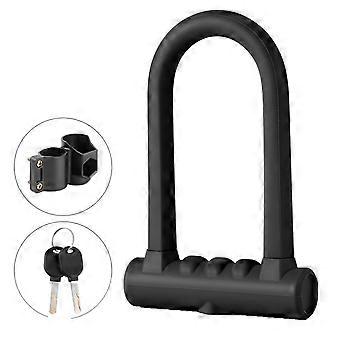 Kaesi 1 Set Bicycle Lock High Strength Rustproof Sturdy Construction Easy Installation Universal Anti Theft Zinc Alloy Bicycle U Lock MTB Road Bike Pa