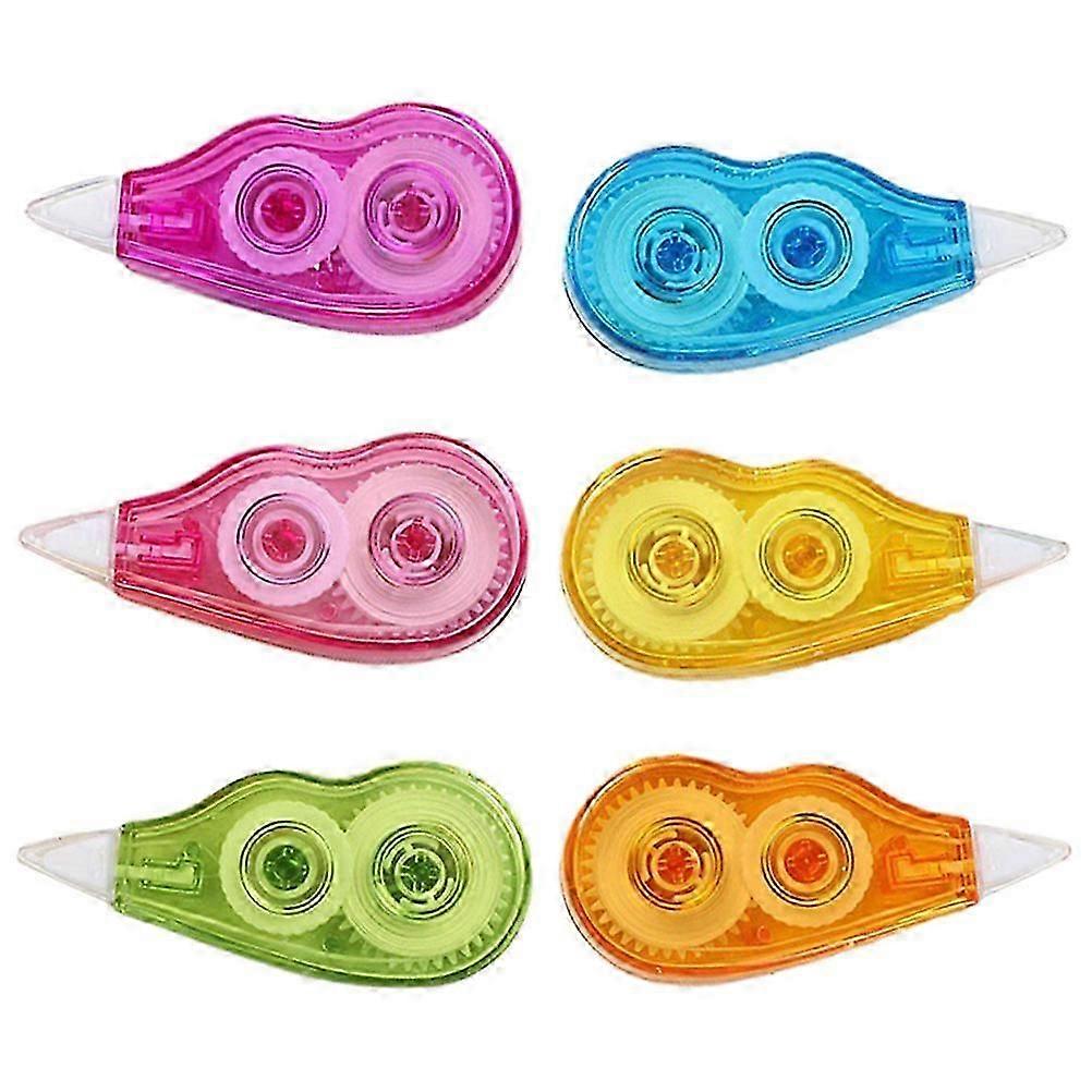 Corrector Stationary Small Rectangular Office Supplies Tape 6Pcs