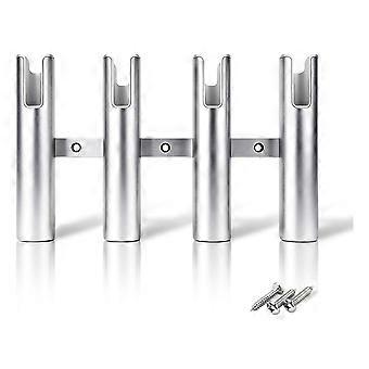 Fishing Rod Holder, 4 Tube Fishing Pole Holders for Boat, Wall-Mounted Rod Holder for Boat Kayak Golf Cart