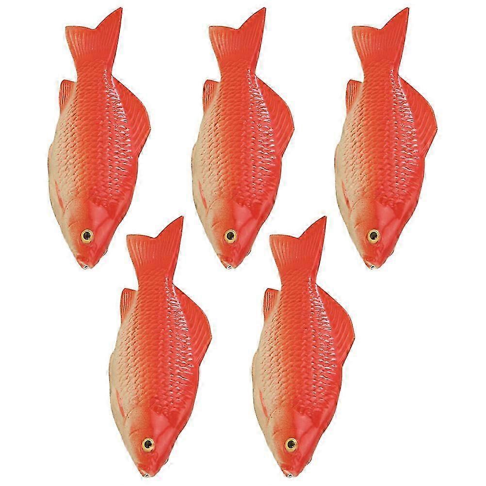 Simulation Artificial Carp Model, 5Pcs Realistic Foam Red Fish for Decor