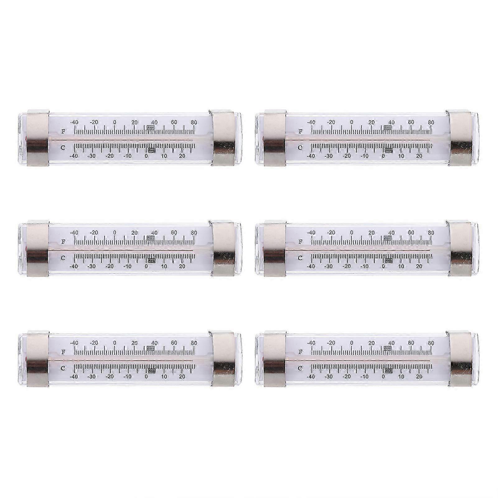 6pcs Professional Refrigerator Thermometer High Precision Fridge Thermometer