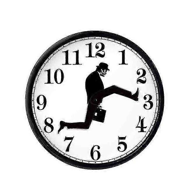 Monty python inspired silly walk wall clock creative silent mute clock wall art gift black [MI]