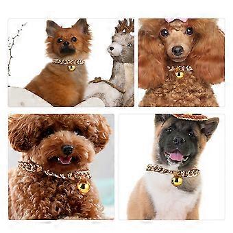 Pet Bell Collar Necklace for Dogs 1Pcs Golden Lightweight Durable