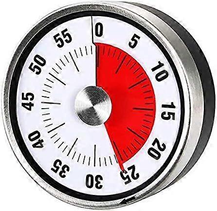 Magnetic Mechanical Kitchen Timer -Countdown Timer 60 Minute Visual Time Management Tool Baking Cooking Steaming