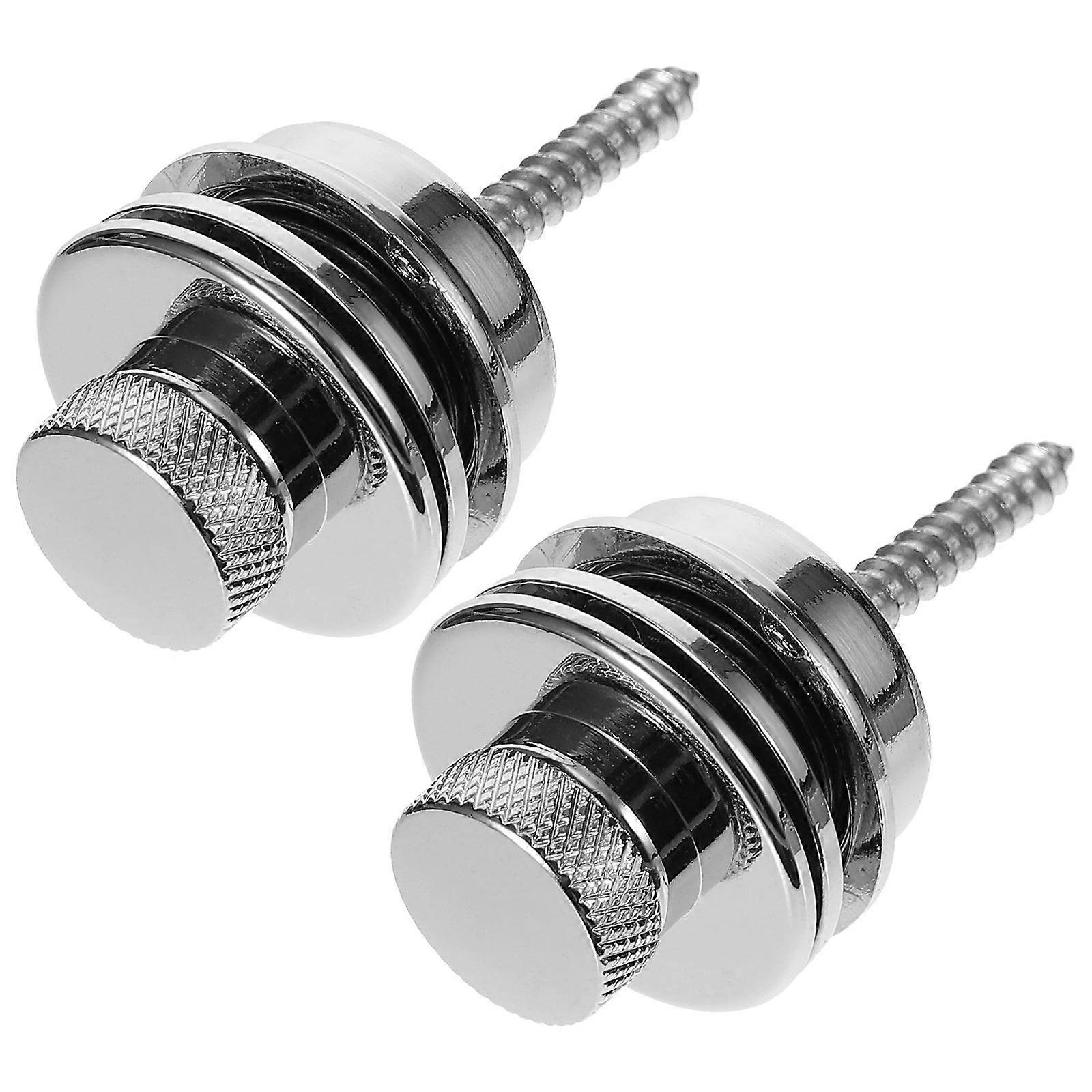 2PCS Guitar Strap Button Replacement Mushroom Head Guitar Strap Lock End Pin