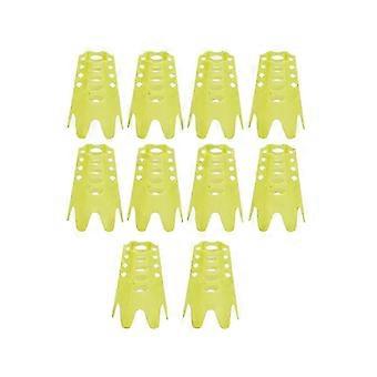 10 piezas de tees de golf para alfombrilla, tees para simulador de golf, compatibles con campo de prácticas, compatibles con entrenamiento de golf en casa, amarillo L