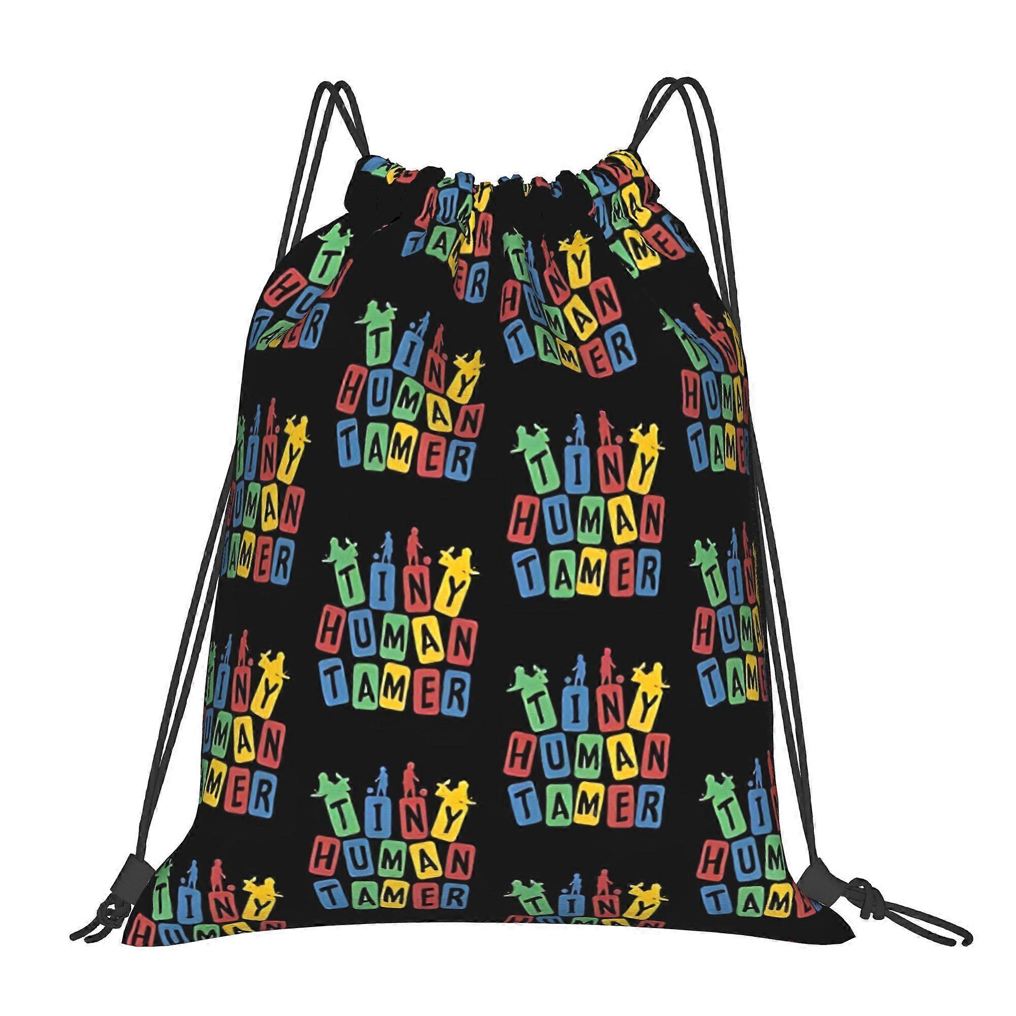 Tiny Human Tamer Drawstring Bags-Cqazw