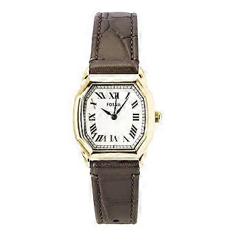 Fossil Harlow Lederarmband Cream Dial Quarz ES5426 Damenuhr