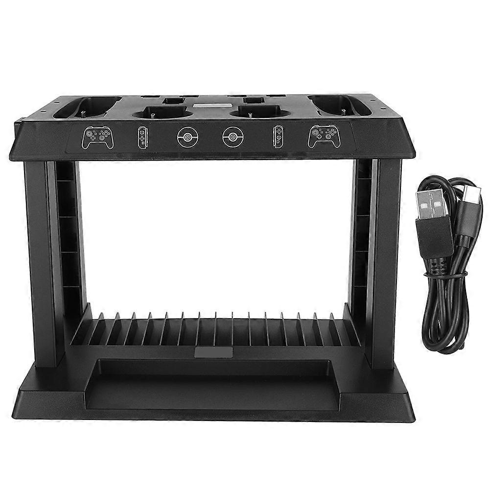 Multifunction ABS Charging Base Game Cards Storage Bracket Holder for Switch
