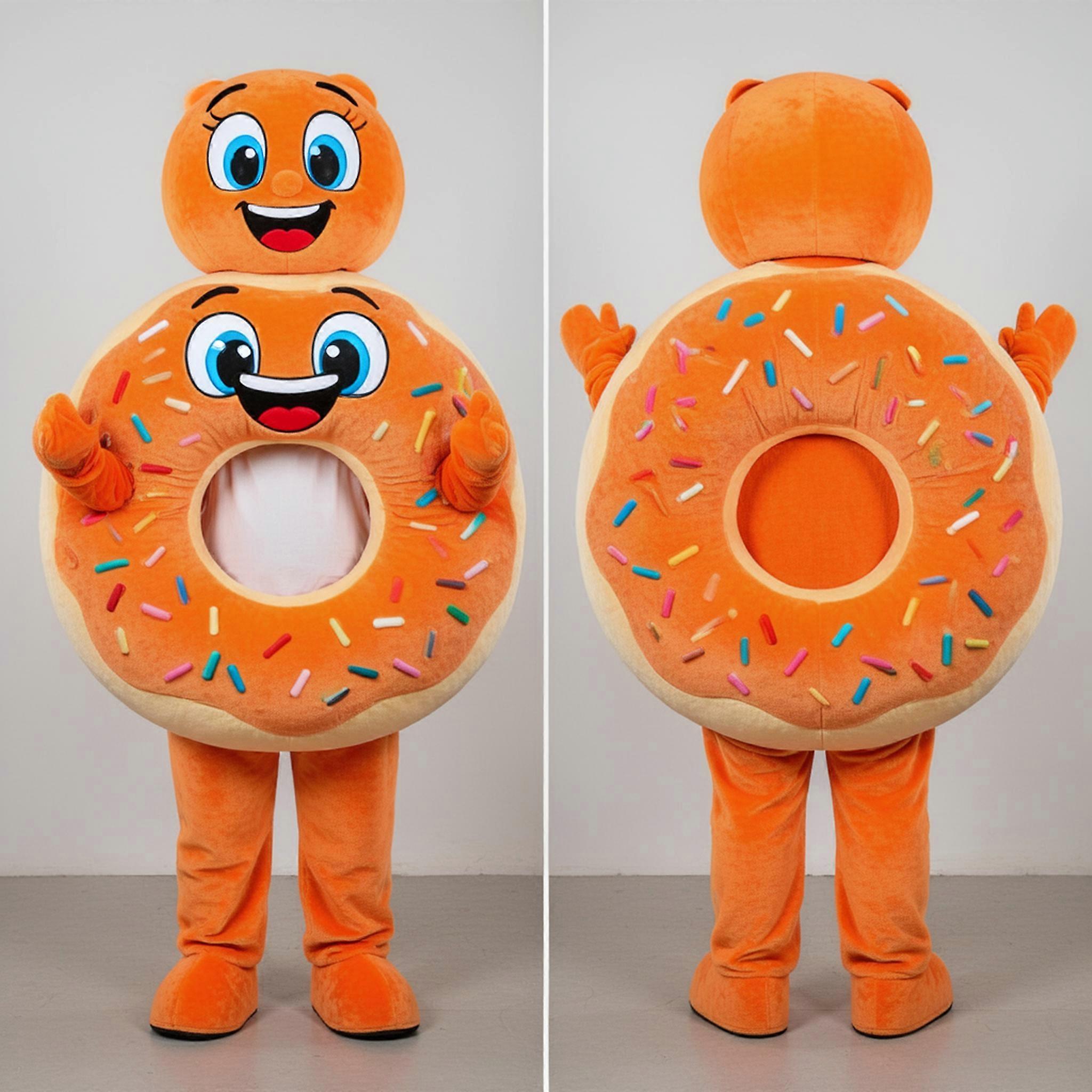 MASTICOT Creamy Orange Padded Donut Mascot