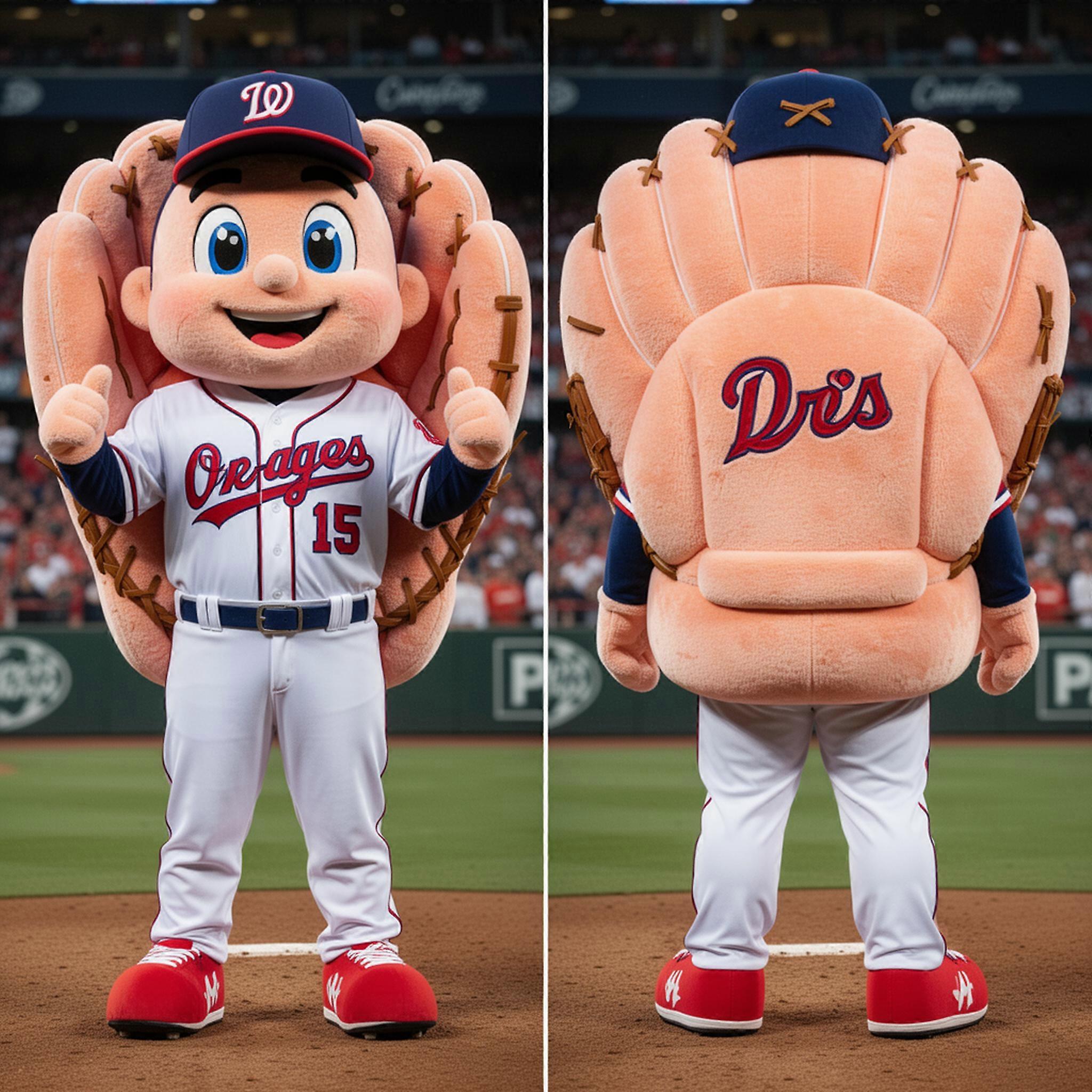 MASTICOT Tan Padded Baseball Glove Mascot