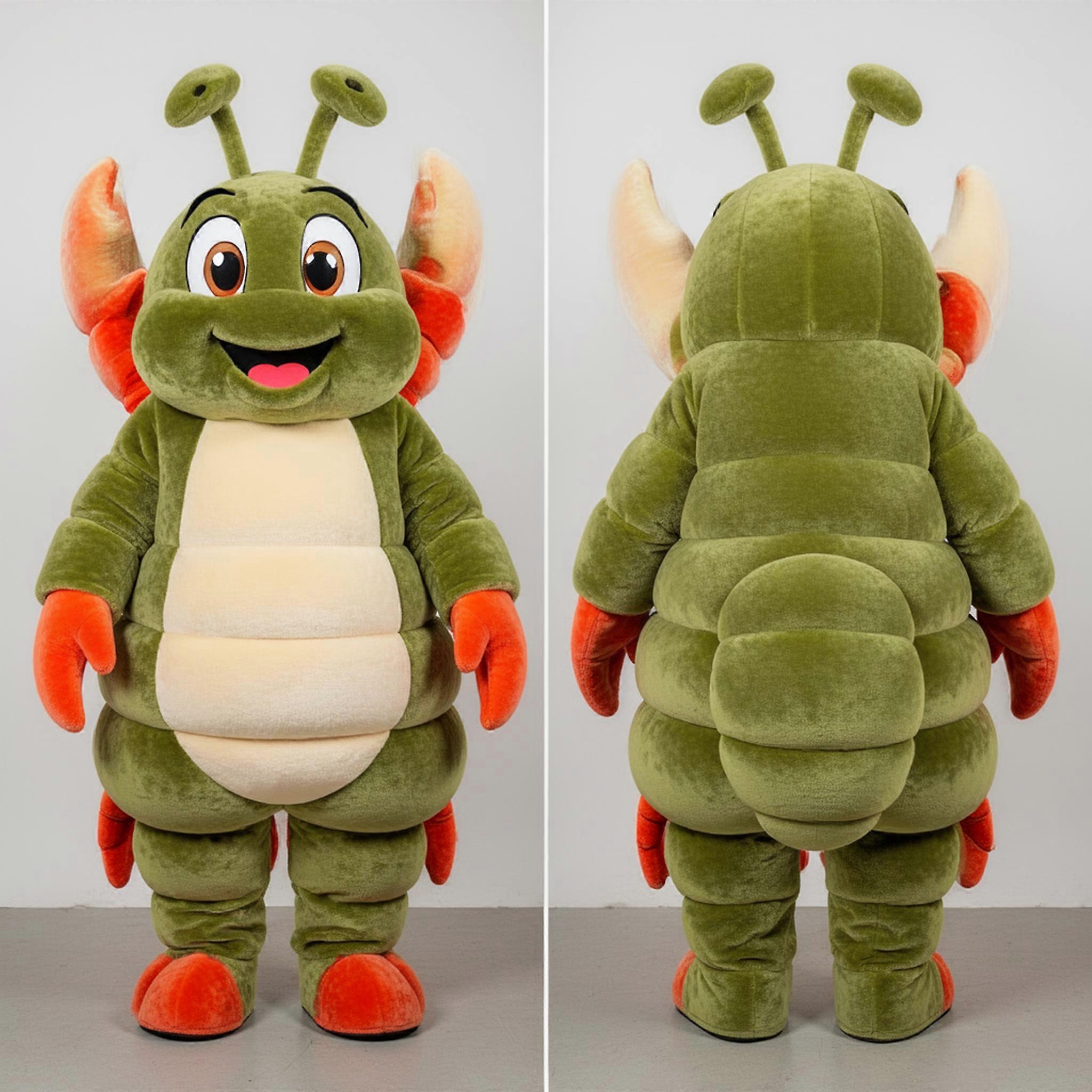 MASTICOT Olive Plush Lobster Mascot