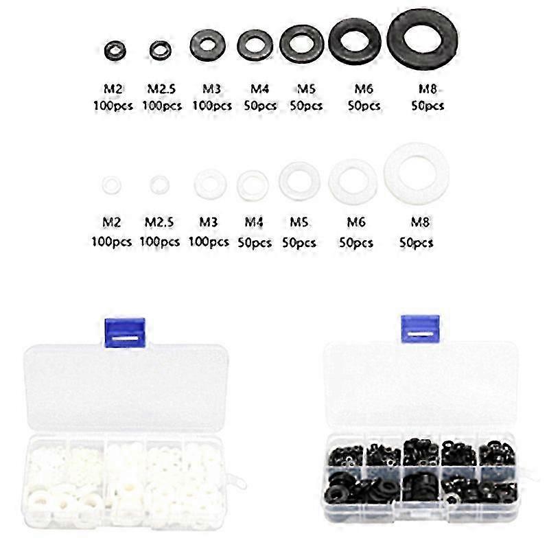 700 Pc Insulating Flat Washer Kit M2-M8