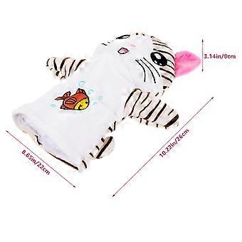 Plush Animal Hand Puppet Cat for Kids Playing Interactive Toy