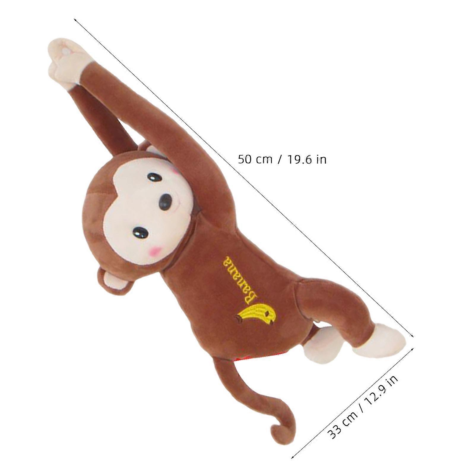 Monkey Shaped Tissue Box Cover for Storage Use Plush Material 1Pcs