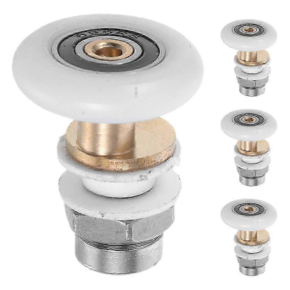 Bathroom Sliding Roller 4Pcs Set compatible with Shower Door Smooth Operation