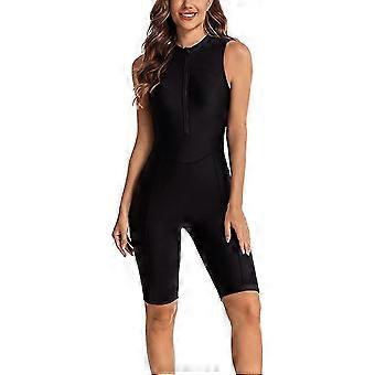 Mulheres Uma peça Swimsuit manga comprida Rash Guarda Senhoras Wetsuit Atlético Swimsuit Surfing Mergulho Zip Frente Swimwear Traje de natação Xinmu