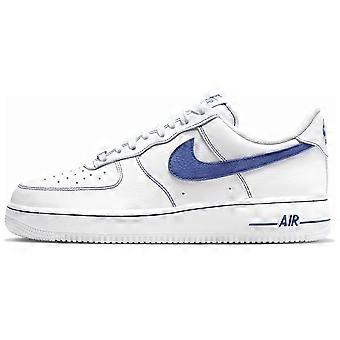 Nike Air Force 1 Low Rindsleder Low-Top-Skateboardschuhe Herren Weiß Blau HQ2037-100