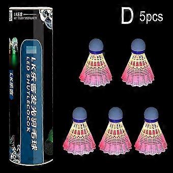 5x Volants de badminton LED Ensemble de badminton lumineux Nylon Articles de sport de plein air-XinHan