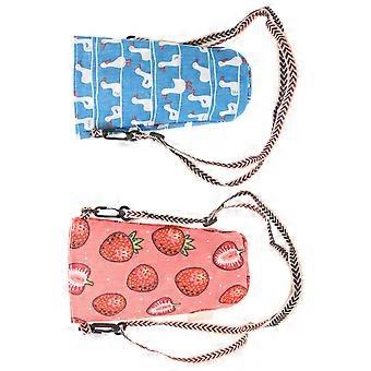 Handheld Water Bottle Bags for Outdoor Use 2Pcs Adjustable Canvas Pouches